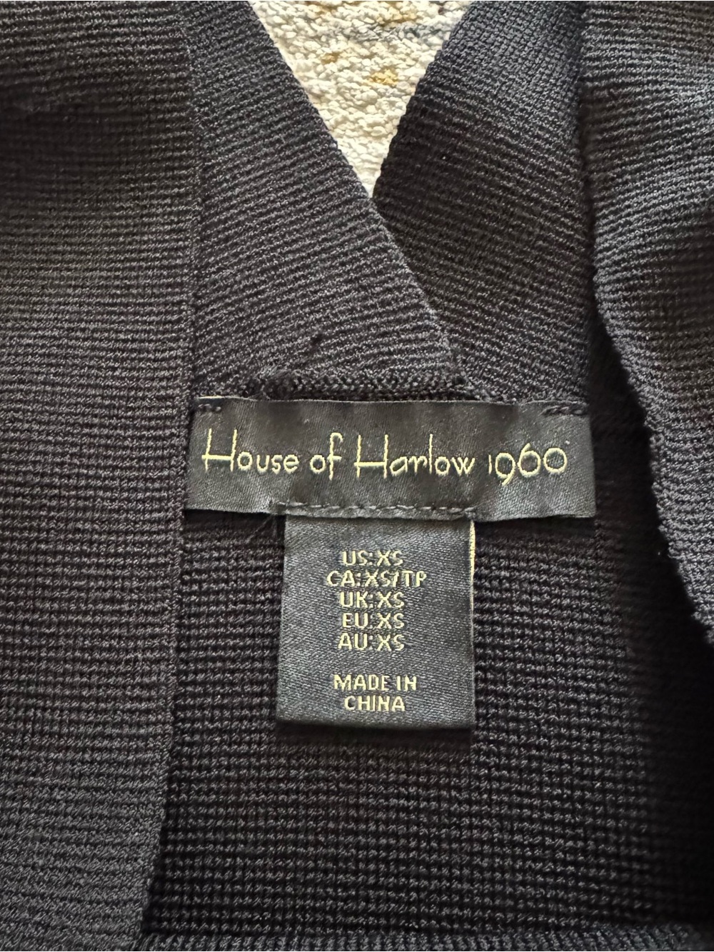 House of Harlow 1960 Black Wide Strap Crop Top XS